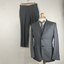 Ted Baker 3 Piece Suit Men's 40R Jacket Dark Grey 34W 30L Trousers Endurance