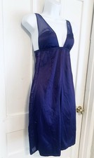 Victoria Secret Purple Silk Slip Dress Nighty Lingerie Sz S Romantic