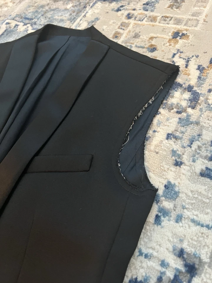 Chaleco para fumar Balmain Homme SS2012 talla 44 hecho en Francia Olivier Rousteing Foto 3 de 4