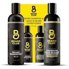 Beard Wash and Conditioner Set for Men Facial Hair Shampoo Softening Hydratin...