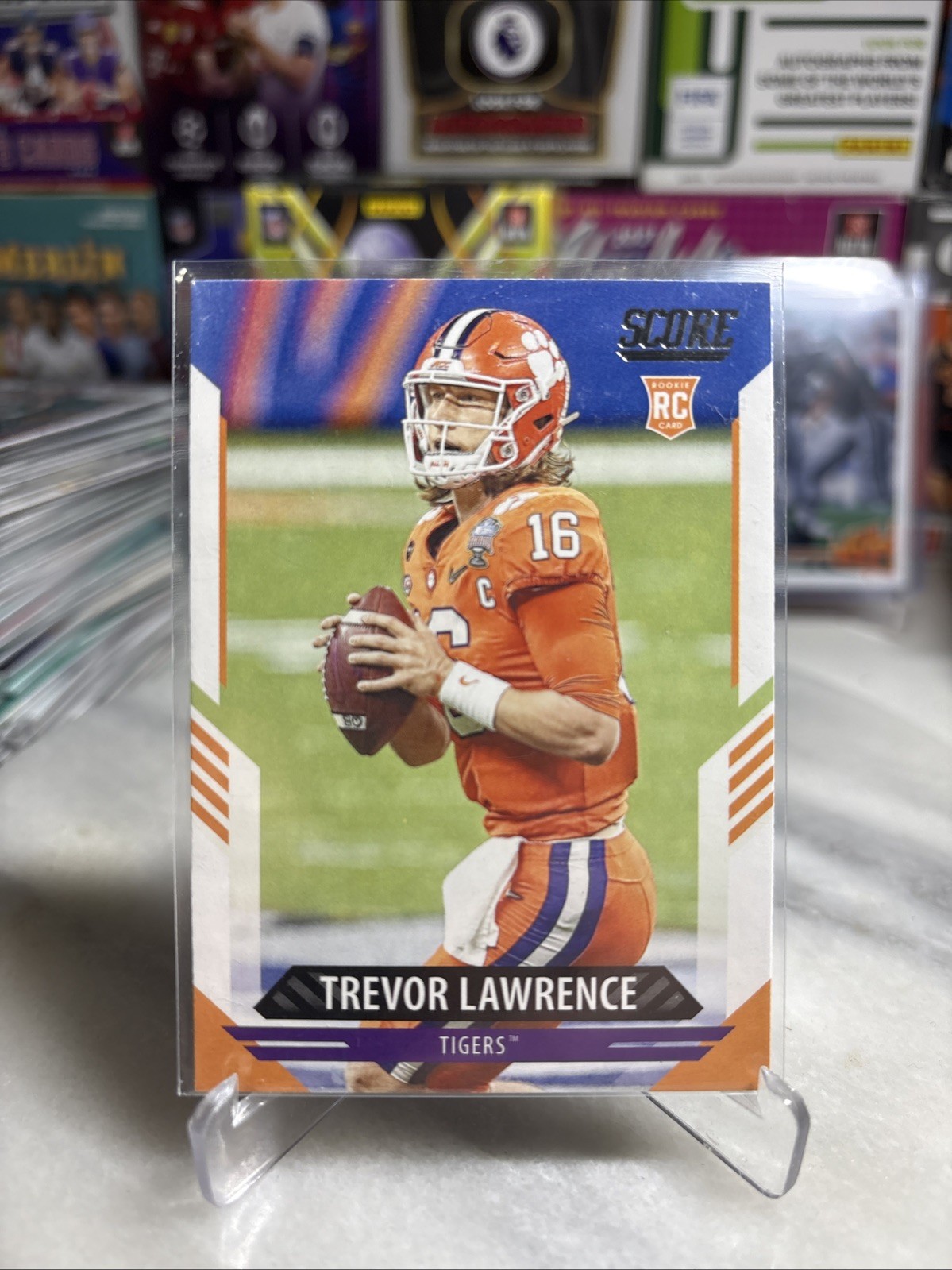 2021 Panini Score - #301 - Trevor Lawrence  (RC) - Clemson Tigers - Rookie