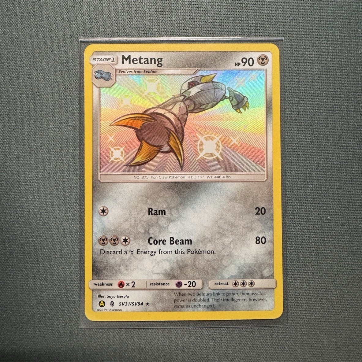 Metang SV31/SV94 Hidden Fates Shiny Vault Shiny Holo Rare English 2019