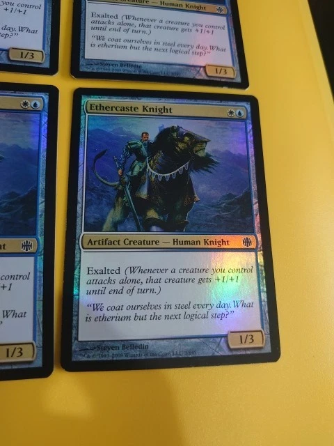 Ethercaste Knight Playset Human Alara Reborn. Magic the Gathering FOIL 4 Card. - Image 2 of 4