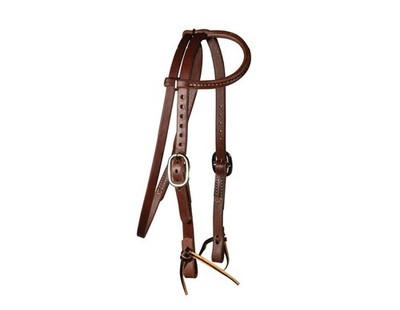 Professionals Choice Headstall One Ear Leather Pony Heavy Oil RH5E2