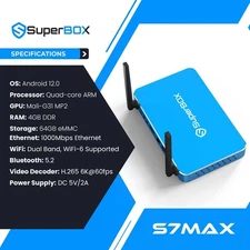 NEW RELEASE 2026 SUPERBOX S7 MAX - Better Than S6 Max, Ultra, 1-2 DAY SHIP