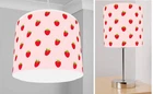 Abat-jour plafonnier rouge fraise lampe ou lot réutilisable