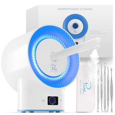 NanoSteamer Clinical 10-in-1 Dermatologist Ionic Steamer - 2 Multi-Position S...