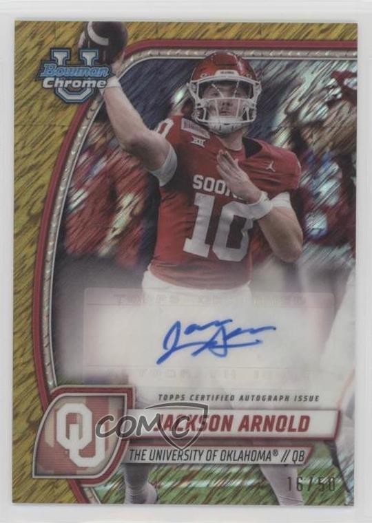 2024 Bowman U Chrome Gold Shimmer Refractor 16/50 Jackson Arnold Auto 03wo