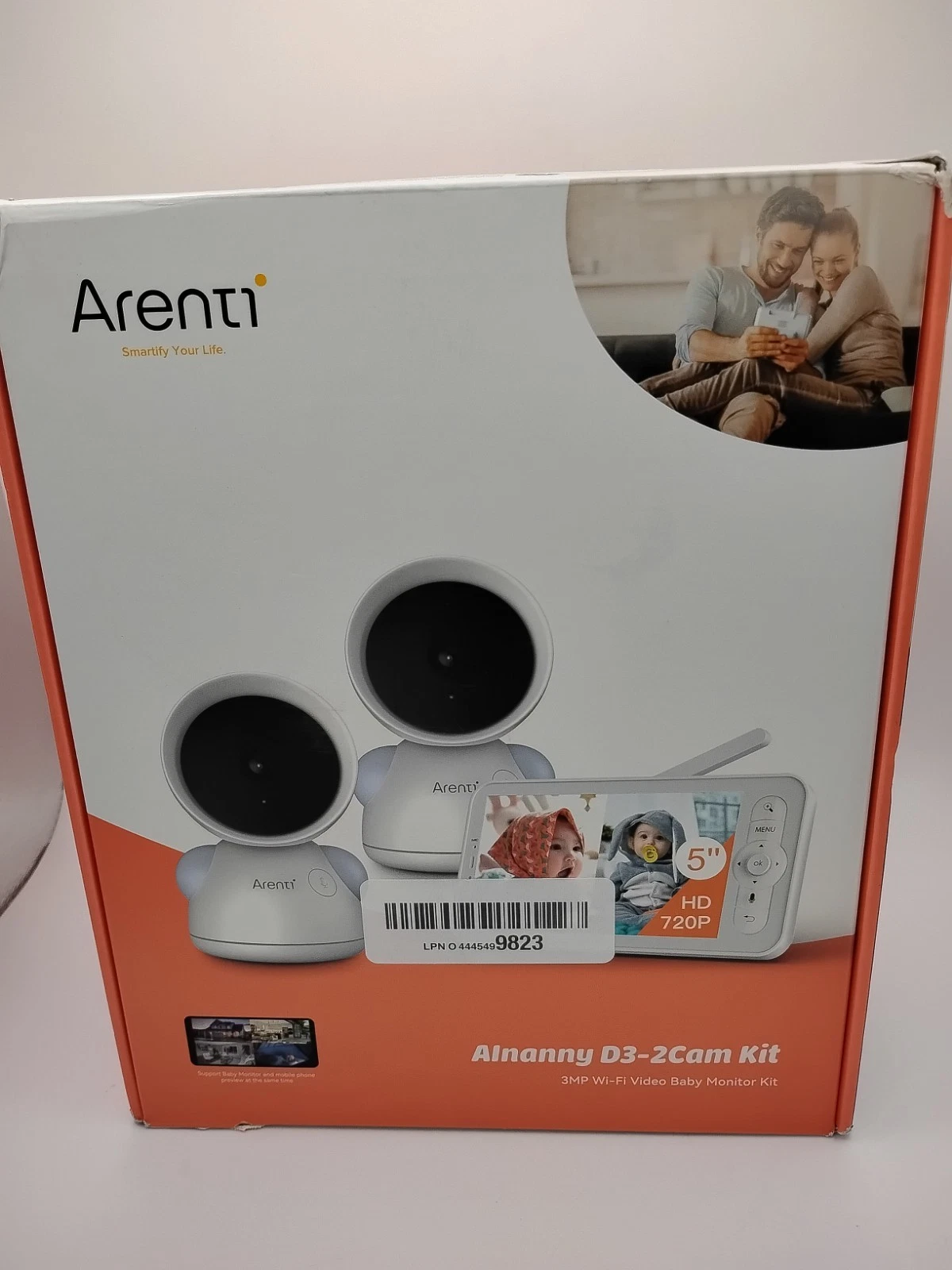 ARENTI Baby Monitor w/ 2 Cameras, 2K/3MP WiFi 6 Camera and Audio, 5-inch New