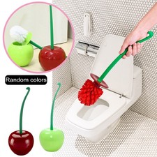 Creative Toilet Brush Holder Set Cherry Shape Standing WC Cleaning Bathroom