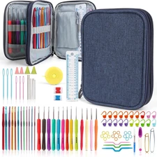 99-Piece Crochet Hooks Set, Crochet Hook Kit with Storage Case, Ergonomic Knitti