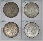 1880-O 1886 1896 1921-D Morgan Dollar Lot of 4