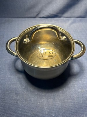2 Quart Alpine Cuisine Stainless Steel Stock Pot  With Glass Lid  Solingen Nice