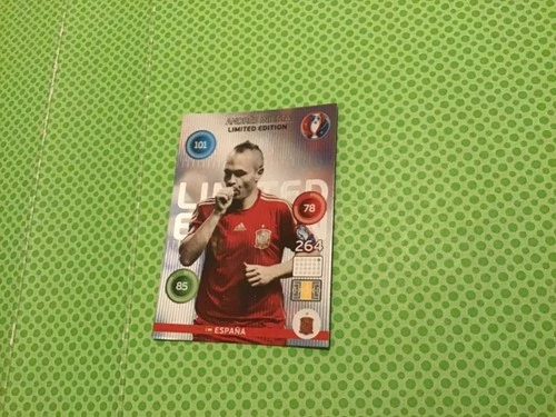 PANINI ADRENALYN EURO 2016 🇫🇷 ⚽️ANDRES INIESTA SPAGNA 🇪🇸 #  LIMITED EDITION