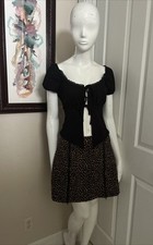 Urban Outfitters UO Tara Side-Zip Animal Print Mini Skirt NWT MSRP 69 Size L