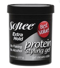 Lot Of 3 -Softee Protein Styling Gel 32 oz No Flaking No Alcohol Free Shipping