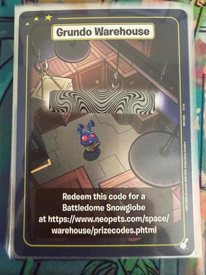 Neopets TCG Grundo's Warehouse CODE - Battledome Snowglobe