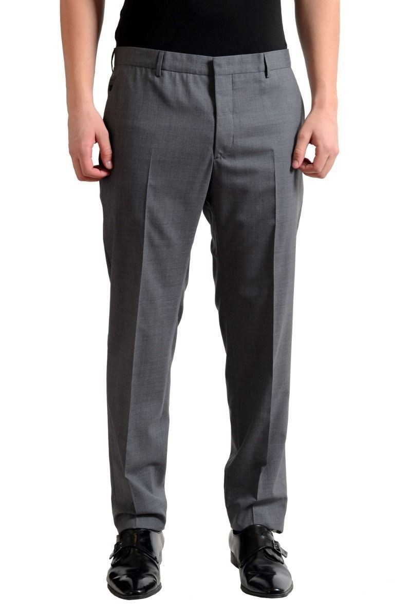 Prada Mens 100 Wool Gray Flat Front Dress Pants Size US 38 IT 54 50090₽