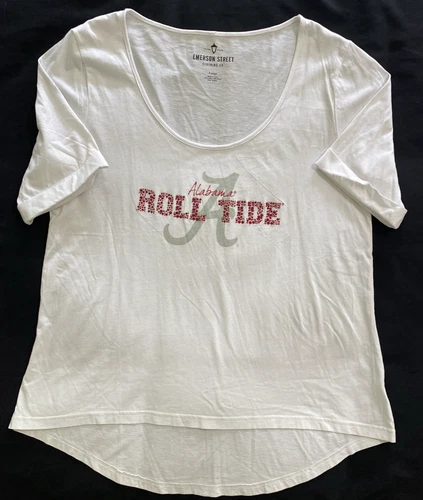 Women's Alabama Crimson Tide Shirt, XL, Rhinestone Bling