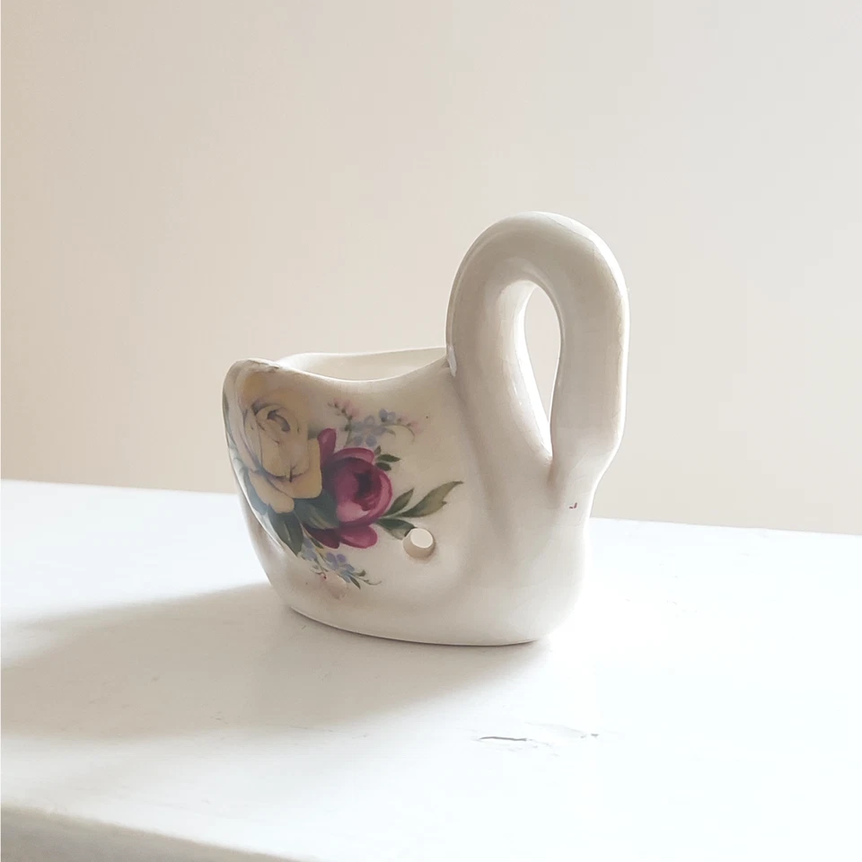 50's Floral Vintage Swan Pomander Ornament for Pot Pourri / Scented Bags 7cm - Image 4 of 4