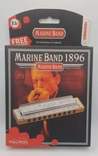 Hohner Marine Band Diatonic Harmonica Key of Eb Natural Minor, 1896BX-NMEb