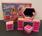 VTG 1987 Barbie Make Me Pretty Vanity Set Box Accessories Nearly Complete 7944