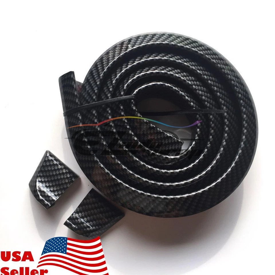 3D-спойлер на заднюю крышу багажника крыло хвостовая кромка 5 футов универсальная отделка из углеродного волокна - Изображение 3 из 4