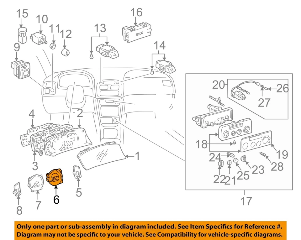 Medidor de velocímetro usado se adapta a: Toyota Corolla MPH Cluster 2001 cara negra con velocímetro Foto 3 de 4