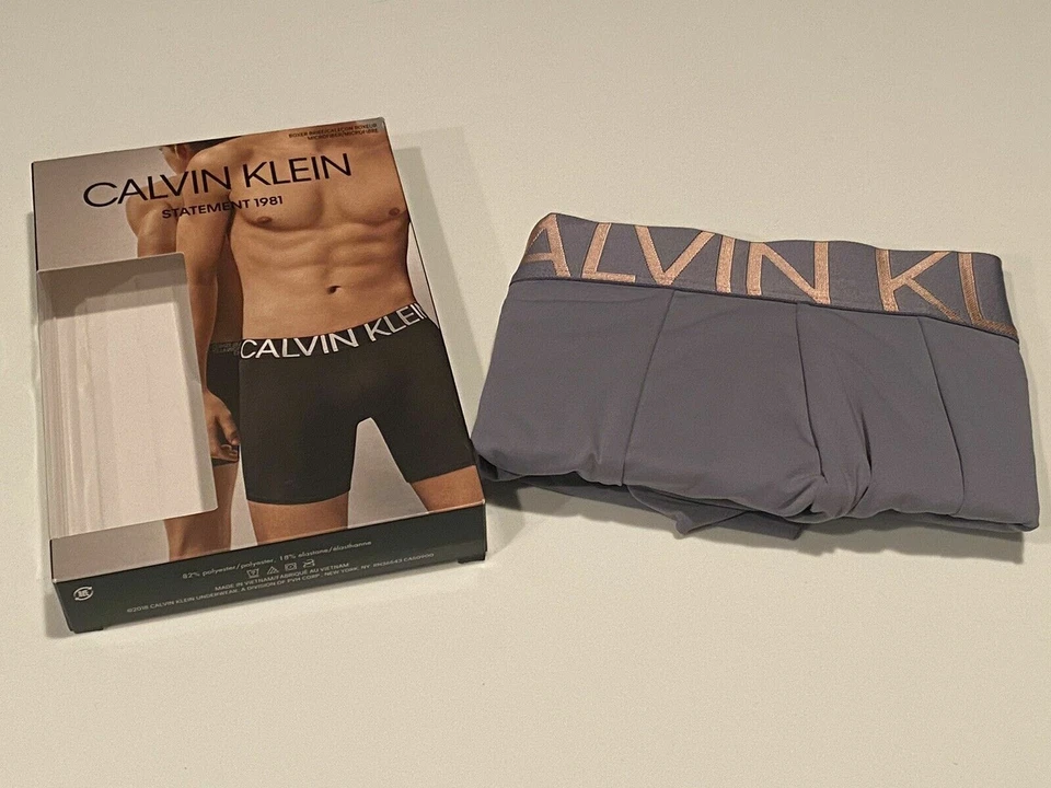 Calzoncillos boxer de microfibra Calvin Klein Statement 1981 gris talla grande Foto 4 de 4