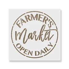 Farmers Market Stencil - Durable & Reusable Mylar Stencils