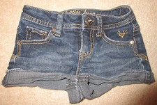 SHORTS - Justice - Denim - Girl's - Cuffed Hem - Sz 7S - Slim