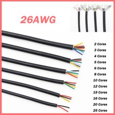 Flexible 2 - 25 Core Multicore Cable 26AWG Shielded Wire Cable PVC Copper Tinned
