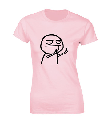 MITTELFINGER STICKMAN DAMEN T-SHIRT LUSTIG UNHÖFLICH WITZ DESIGN GESCHENKIDEE TOP