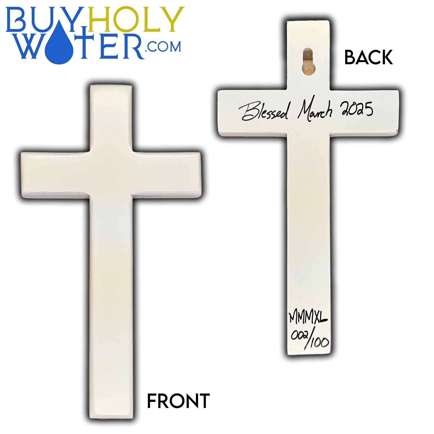 Blessed White Wooden Cross Crucifix Religious Catholic Christian Pray Jesus God