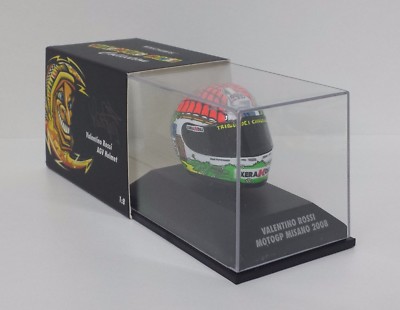 MINICHAMPS VALENTINO ROSSI MODELLINO DIECAST CASCO AGV 1/8 M1
