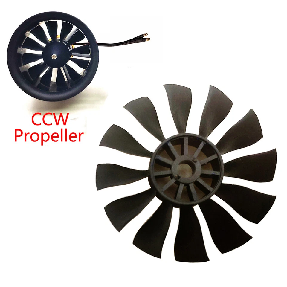 CCW 50mm Ducted Fan 5000KV Motor 12-Blade Prop fo RC EDF Jet AirPlane Quadcopter - Image 2 of 4