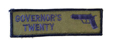 RARE Vintage U.S. Army "Governor's Twenty" 20 Pistol Competition Patch EIC Badge