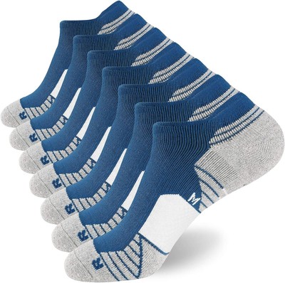 WANDER Men's Athletic Running Socks 7 Pairs Thick Cushion Ankle for... 