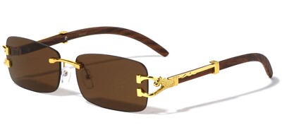 Gafas De Sol Lentes Para Humbres Nuevo Moderno Sunglasses Gold Brown Lens Shades