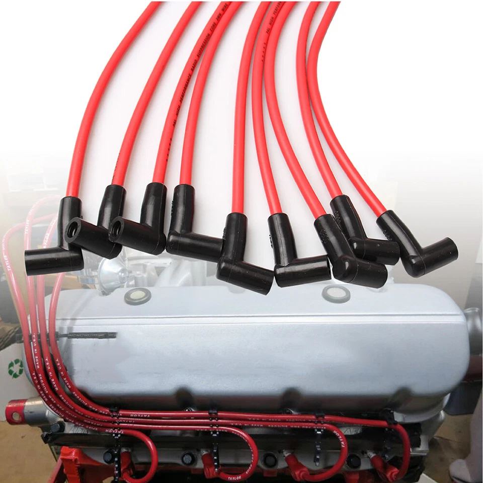 Cable de encendido rojo 8 mm para Chevrolet G10 G30 P20 G10 G20 P30 R30 V30 5,7 L GMC EE. UU. Foto 3 de 4