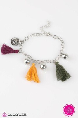 405 Paparazzi Bracelet -NWT- COLOR ME TASSELS - Multi Silver 