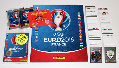 PANINI EURO 2016 16 FRANCE - COMPLETE STICKER SET + ALBUM + UPDATES INT. ED.