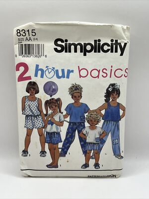 Simplicity Sewing Pattern 8315 Child's Pullover Top - Shorts - Pants ...