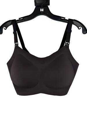Maternique Women's Black Breeze Plus Size Second-Skin Nursing Bra Size XL NWT