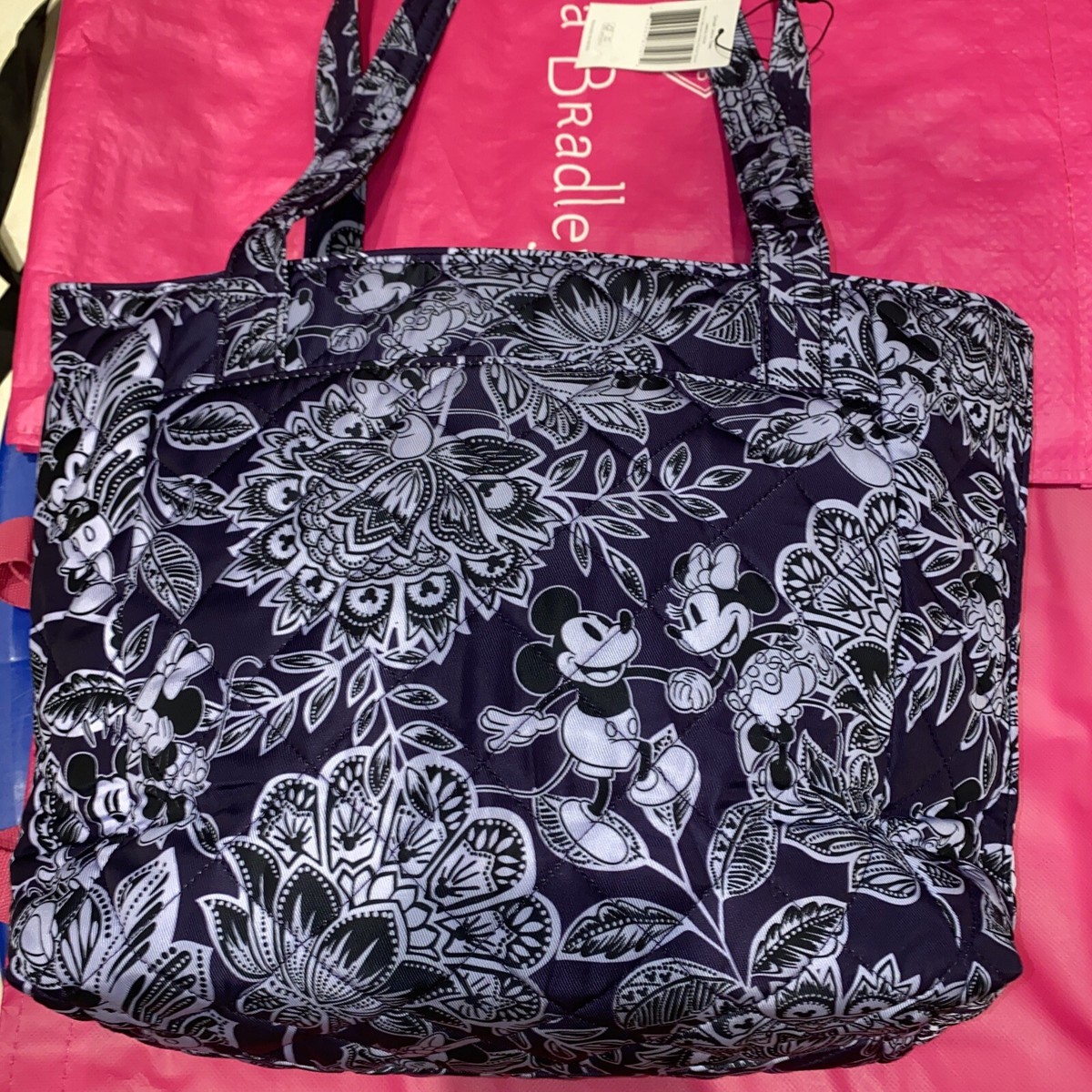 New Vera Bradley Disney Mickey Minnie Mouse Flirty Purple Floral