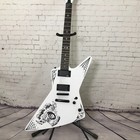 factory custom electric guitar explorer white color spider web inlays hot sale