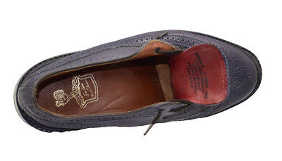 B2 Auth FLORSHEIM BY DUCKIE BROWN Purple Leather Wingtip Oxfords Shoes Size 8 D s-l400.png main image 2