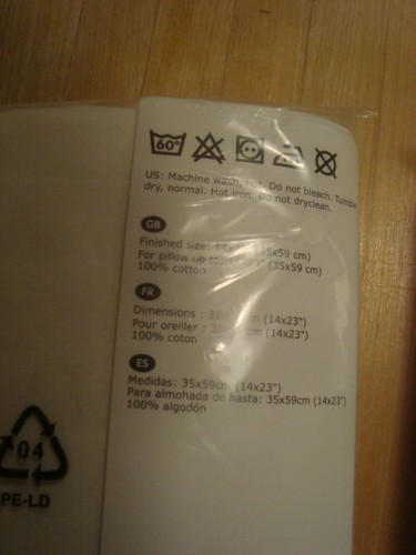 IKEA DVALA Fundas de Almohada Pack de 2 para Almohada de Espuma con Memoria Blanca 14 x 23" 35x59cm - Imagen 2 de 4