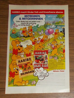 Rare Advertising Haribo GOLD BEARS COLOR-RADO BMX Promo 1986