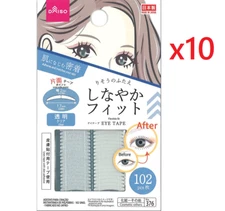 x 10 Pcs DAISO Double Eyelid tape Adhesive Plaster Clear Mecical Grade 102 tapes
